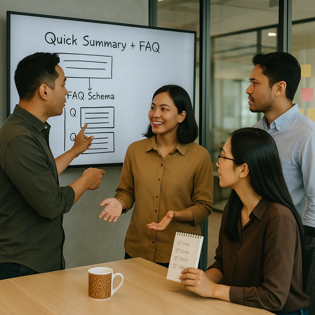 Blueprint AEO 2025, Menyusun Quick Summary dan FAQ Schema yang “Nangkring” di AI Mode
