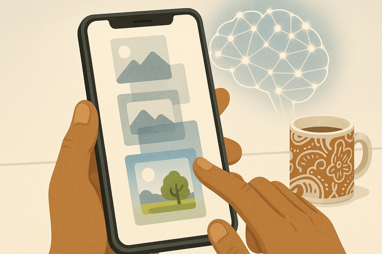 Ilustrasi Nano Banana sebagai model gambar AI di Gemini 3 Mobile
